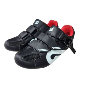 Peloton Women's Black and Red Spin Cycling Shoes With Cleats Size 7 Size 38